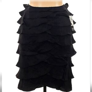 Adrianna Pappell Evening Essentials Scalloped Layer Formal Skirt 14 NWT